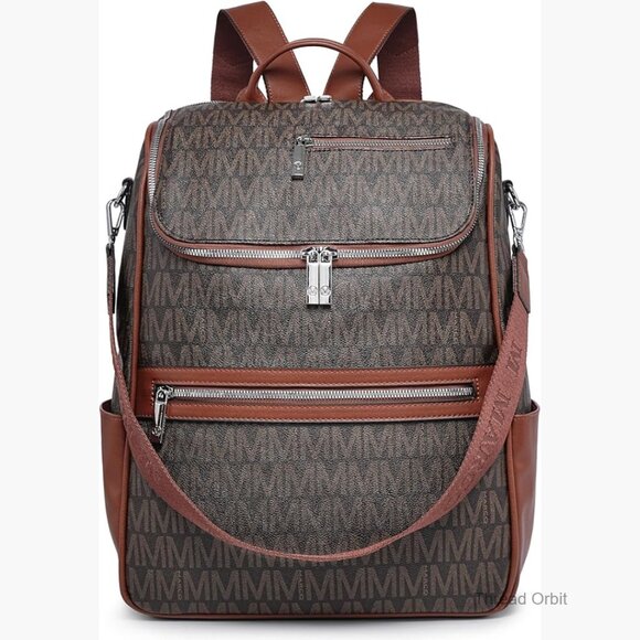 Vegan Leather Convertible Backpack Purse 15.6 Inch Laptop Work Travel Bag main image 6